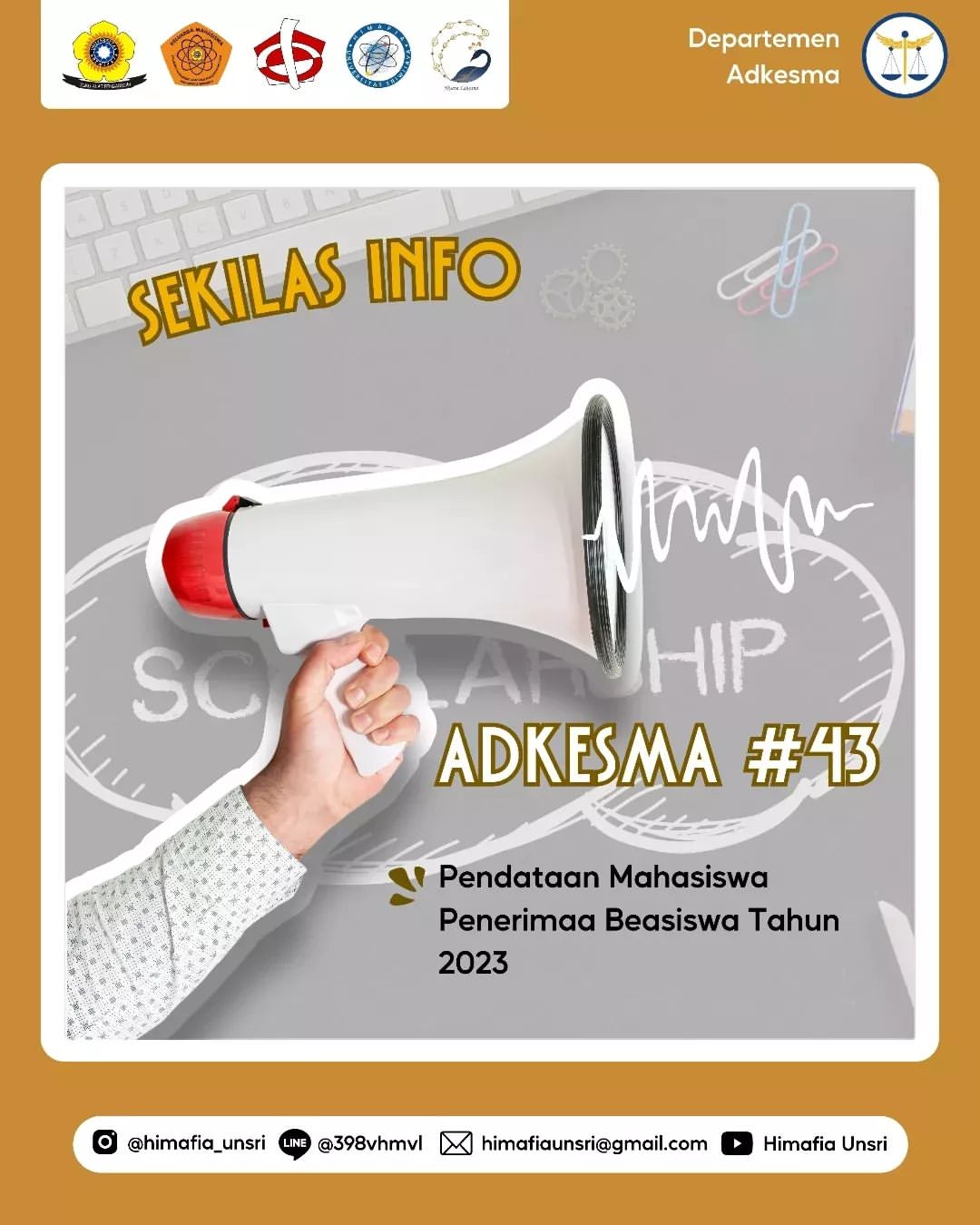 [Sekilas Info Adkesma #43 : Pendataan Mahasiswa Penerimaa Beasiswa Tahun 2023]